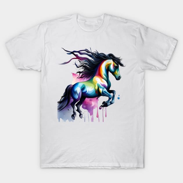 Watercolor Horse T-Shirt by mdr design